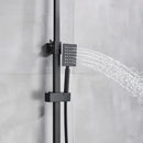 GobekUsa Black Thermostatic Rain Shower Faucet Set for Wall Mounted Bathrooms