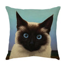 GobekUsa Cute Cat Sofa Cotton Linen Cushion Cover Pillowcase Home Decor Pillow