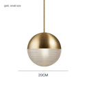 GobekUsa Glass Ball LED Pendant Light - Gold Minimalist Nordic Hanging Lamp
