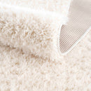 Faina Solid Cream Shag Washable Area Rug - Clearance