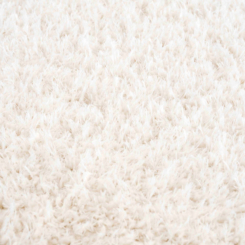 Faina Solid Cream Shag Washable Area Rug - Clearance
