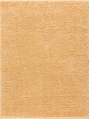 Faina Solid Gold Shag Washable Area Rug - Clearance