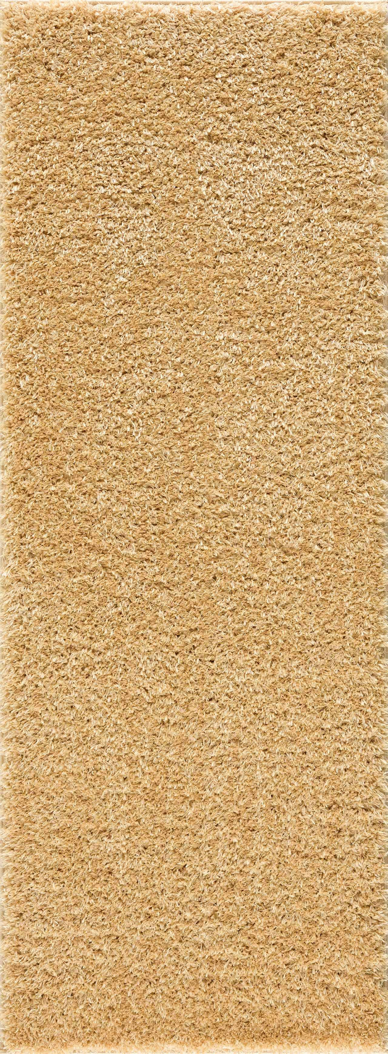 Faina Solid Gold Shag Rug Washable