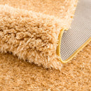Faina Solid Gold Shag Washable Area Rug - Clearance