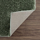 Faina Solid Green Shag Washable Area Rug - Clearance