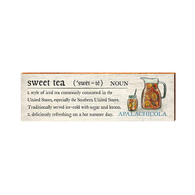 Sweet Tea Apalachicola Definition | Wall Art Print on Real Wood