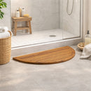 Oiled Half Moon Teak Shower and Bath Mat 39" x 20" by NORDICTEAK.COM