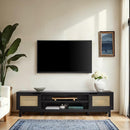 Hamkke Boho 2-Door Faux Rattan TV Stand