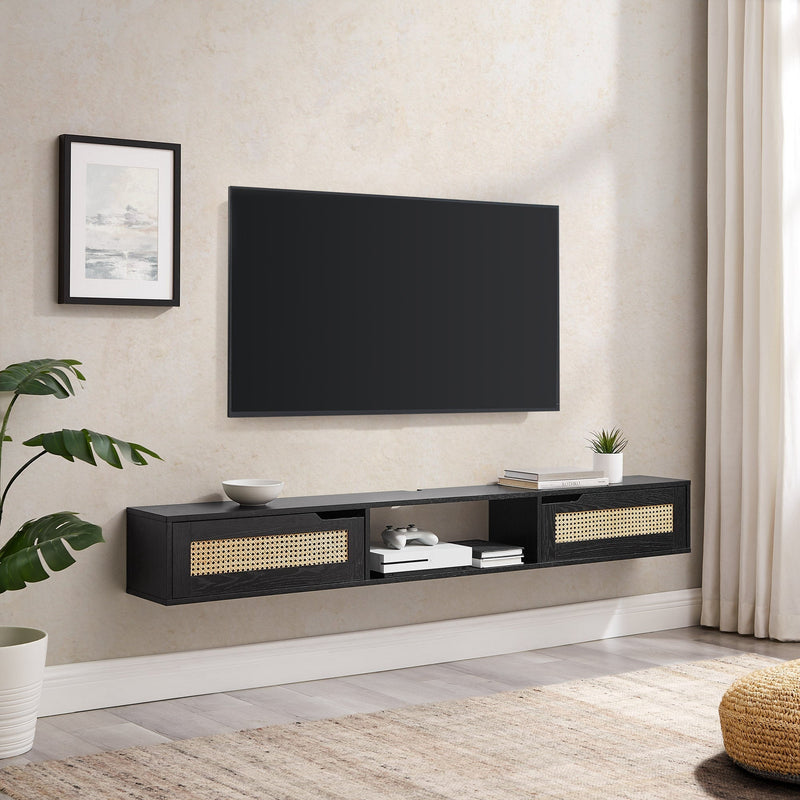 Hamkke Boho 2-Door Floating TV Stand