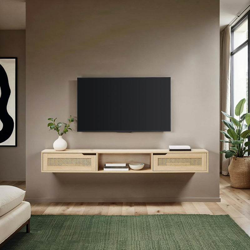 Hamkke Boho 2-Door Floating TV Stand