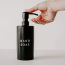 15oz Black Stoneware Hand Soap Dispenser by Sweet Water Decor