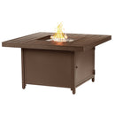 Aluminum 42-in Square Propane Fire Table with Beads, Covers and Lid