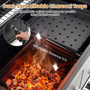 Charcoal Grill with Lifting Trays and Folding Side Tables by LJGDeals