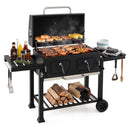 Charcoal Grill with Lifting Trays and Folding Side Tables by LJGDeals