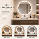 Round Backlit LED BATHROOMS Vanity Mirrors With Dimmable Lights by HAUSVITA