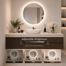 Round Backlit LED BATHROOMS Vanity Mirrors With Dimmable Lights by HAUSVITA