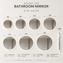 Round Backlit LED BATHROOMS Vanity Mirrors With Dimmable Lights by HAUSVITA