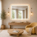 Compact Center Glow LED Bathroom Mirror by HAUSVITA