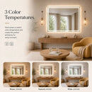 Compact Center Glow LED Bathroom Mirror by HAUSVITA