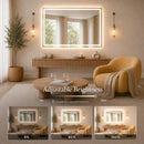 Compact Center Glow LED Bathroom Mirror by HAUSVITA