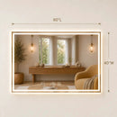 Compact Center Glow LED Bathroom Mirror by HAUSVITA