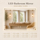 Compact Center Glow LED Bathroom Mirror by HAUSVITA
