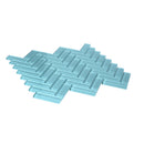 Sky Blue 11x13 Glossy Herringbone Glass Mosaic Tile (5 pack, 4.8125 sq ft/case)