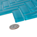 Sapphire Blue 11x13 Glossy Herringbone Glass Mosaic Tile (5 pack, 4.8125 sq ft/case) - Sample