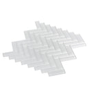 White 11x13 Glossy Herringbone Glass Mosaic Tile (5 pack, 4.8125 sq ft/case)