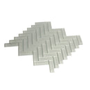 Beige 11x13 Glossy Herringbone Glass Mosaic Tile (5 pack, 4.8125 sq ft/case) by Apollo Tile