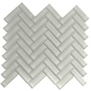 Beige 11x13 Glossy Herringbone Glass Mosaic Tile (5 pack, 4.8125 sq ft/case)