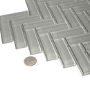 Beige 11x13 Glossy Herringbone Glass Mosaic Tile (5 pack, 4.8125 sq ft/case) by Apollo Tile