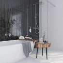 Black 11x13 Glossy Herringbone Glass Mosaic Tile (5 pack, 4.8125 sq ft/case)