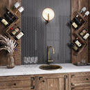 Black 11x13 Glossy Herringbone Glass Mosaic Tile (5 pack, 4.8125 sq ft/case)