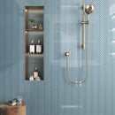 Stone Blue 11x13 Glossy Herringbone Glass Mosaic Tile (5 pack, 4.8125 sq ft/case) by Apollo Tile