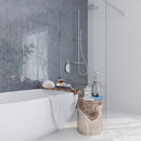 Coin Gray 11x13 Glossy Herringbone Glass Mosaic Tile (5 pack, 4.8125 sq ft/case) - Sample