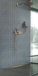 Coin Gray 11x13 Glossy Herringbone Glass Mosaic Tile (5 pack, 4.8125 sq ft/case) by Apollo Tile