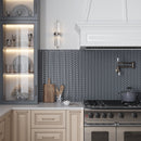 Dark Gray 0.5x12 Glass Glossy Pencil Tile Trim (10 pack, 0.5 sq ft/case)