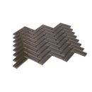 Ash Gray 11x13 Glossy Herringbone Glass Mosaic Tile (5 pack, 4.8125 sq ft/case)