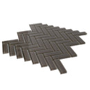 Ash Gray 11x13 Glossy Herringbone Glass Mosaic Tile (5 pack, 4.8125 sq ft/case)