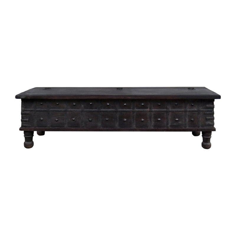 Ranch Style Solid Wood Blanket Chest With Nail Heads