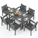 Corex HDPE Outdoor Dining Set, 7-Piece, Gray
