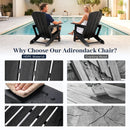 HDPE Adirondack Chair with Realistic Wood Grain by DirectDeals