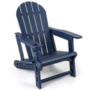 HDPE Adirondack Chair with Cup Holder - Weather Resistant by LJGDeals