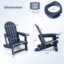 HDPE Adirondack Chair with Cup Holder - Weather Resistant by LJGDeals