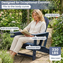 HDPE Adirondack Chair with Cup Holder - Weather Resistant by LJGDeals