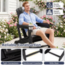 HDPE Adirondack Chair with Cup Holder - Weather Resistant by DirectDeals