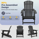 HDPE Adirondack Chair with Cup Holder - Weather Resistant by DirectDeals