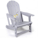 HDPE Adirondack Chair with Cup Holder - Weather Resistant by LJGDeals