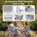 HDPE Adirondack Chair with Cup Holder - Weather Resistant by LJGDeals
